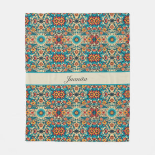 Fiesta Blooms, customisable Fleece Blanket