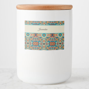 Fiesta Blooms, customisable Food Label