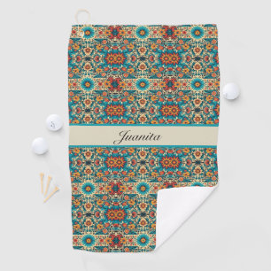 Fiesta Blooms, customisable Golf Towel