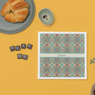 Fiesta Blooms, customisable Napkin