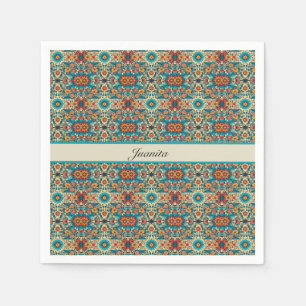 Fiesta Blooms, customisable Napkin