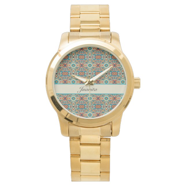 Fiesta Blooms, customisable Watch (Front)