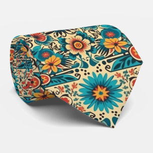 Fiesta Blooms, customizable Tie