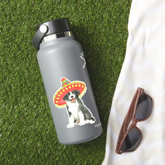 Fiesta Border Collie Vinyl Sticker (HydroFlask Insitu)