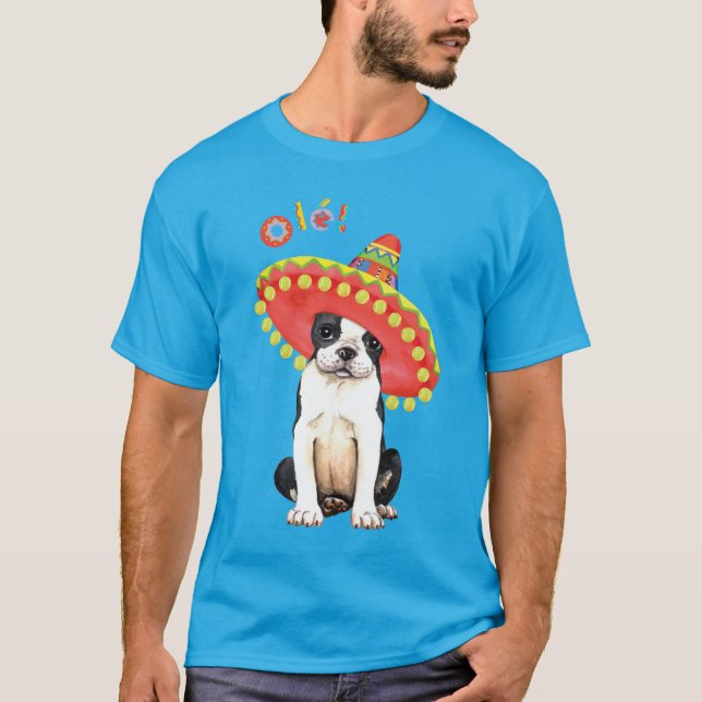 Fiesta Boston Terrier T-Shirt (Front)