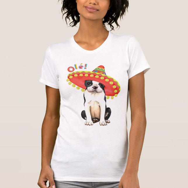 Fiesta Boston Terrier T-Shirt (Front)
