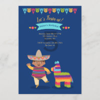 Fiesta Boy Birthday Party Invitation