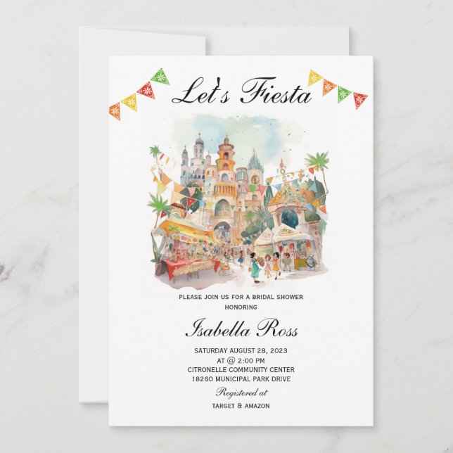 Fiesta Bridal Shower Invitation (Front)
