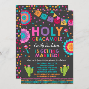 Fiesta Bridal Shower Invitation Holy Guacamole