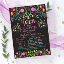 Fiesta Bridal Shower Invitation Taco bout love