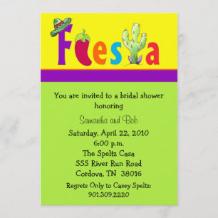 Fiesta Bridal Shower Invitations