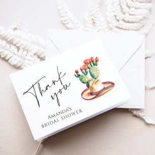 Fiesta Bridal Shower Thank You Card