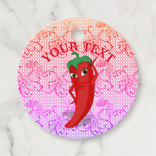Fiesta Bridal Shower With Red Hot Pepper Diva Favour Tags