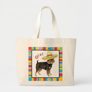 Fiesta Brussels Griffon Large Tote Bag