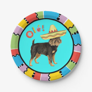 Fiesta Brussels Griffon Paper Plate