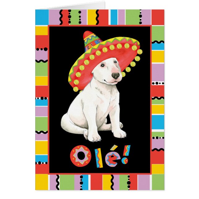 Fiesta Bull Terrier Greeting Card (Front)