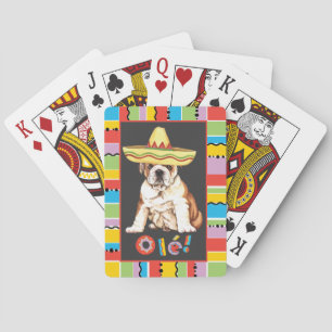 Fiesta Bulldog Playing Cards