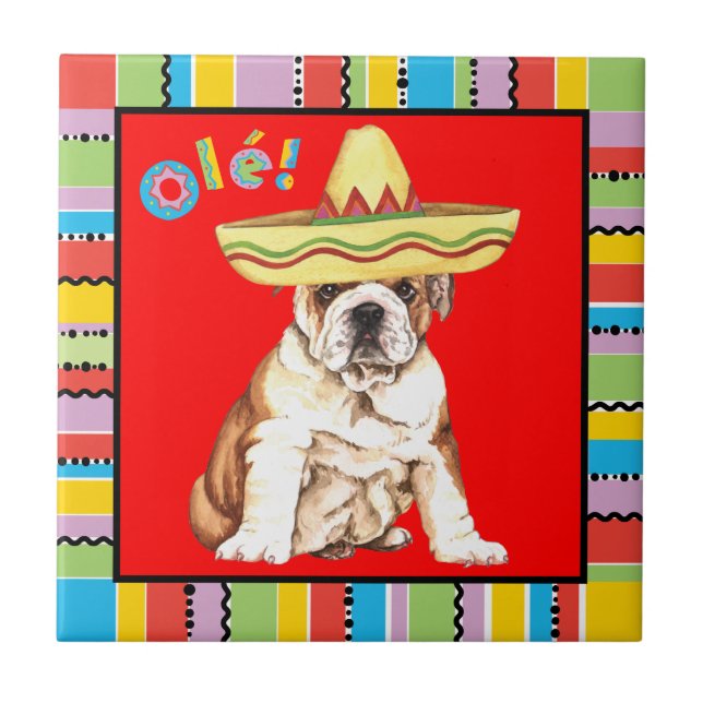 Fiesta Bulldog Tile (Front)