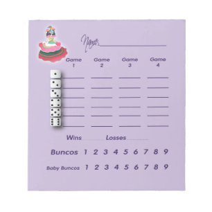Fiesta Bunco Day of The Dead Bunco Score Pad
