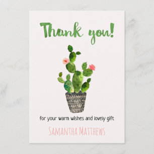 Fiesta Cactus Baby Shower Thank You Card