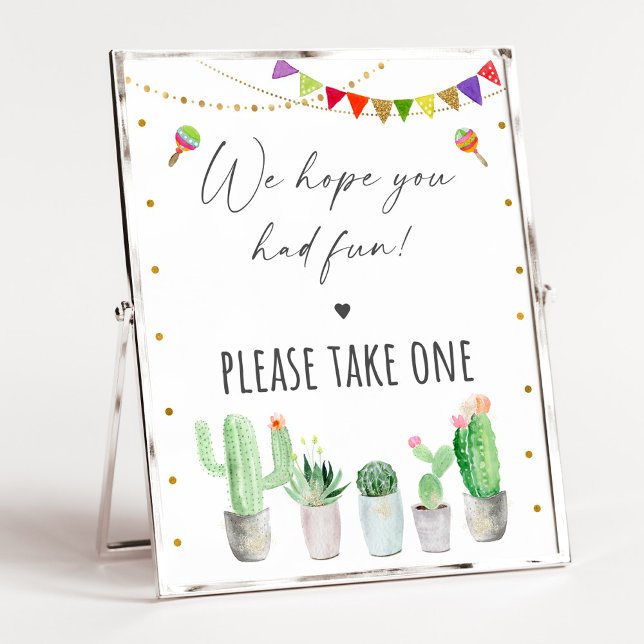 Fiesta Cactus Birthday Party Favour Sign (Creator Uploaded)