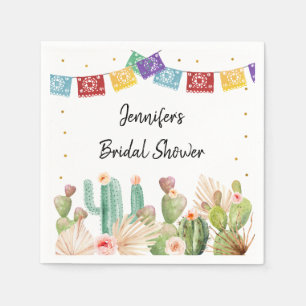 Fiesta Cactus Boho Bridal Shower Napkin