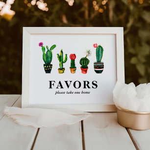 Fiesta Cactus Bridal Shower Favours Photo Print