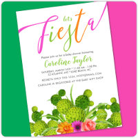 Fiesta Cactus Colourful Floral Baby Shower