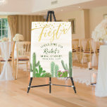Fiesta Cactus Gold Script Bridal Shower Welcome Poster<br><div class="desc">This fiesta bridal shower design features gold script text and a variety of watercolor cactus potted plants. Click the customise button for more flexibility with modifying the images and text! Variations of this design, additional colours, as well as coordinating products are available in our shop, zazzle.com/store/doodlelulu. Contact us if you...</div>