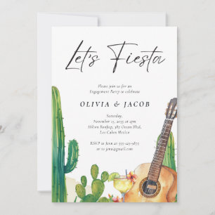 Fiesta Cactus Mexican Engagement Party Invitation