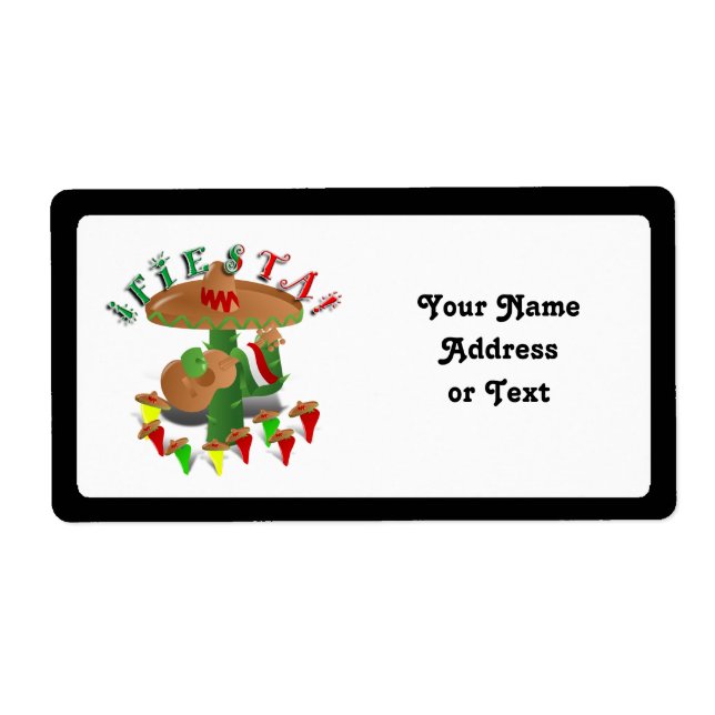 Fiesta Cactus w/Sombrero & Guitar (Front)