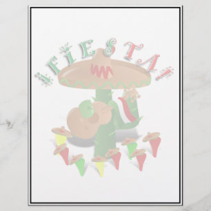 Fiesta Cactus with Guitar & Dancing Peppers