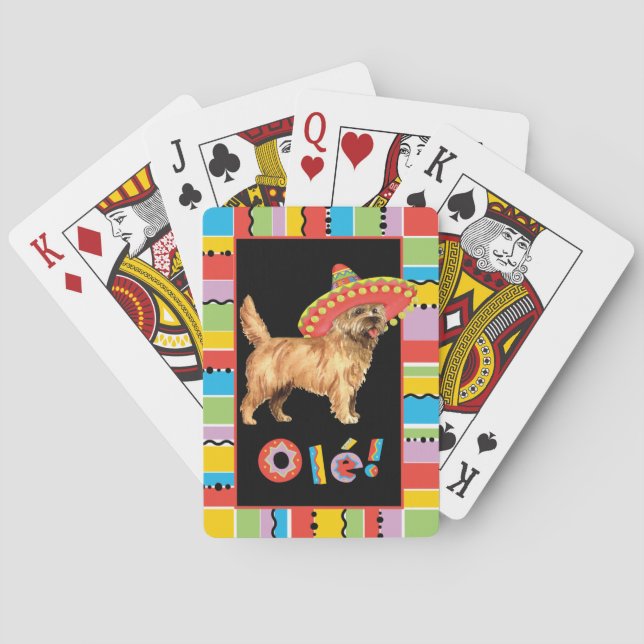Fiesta Cairn Terrier Playing Cards (Back)