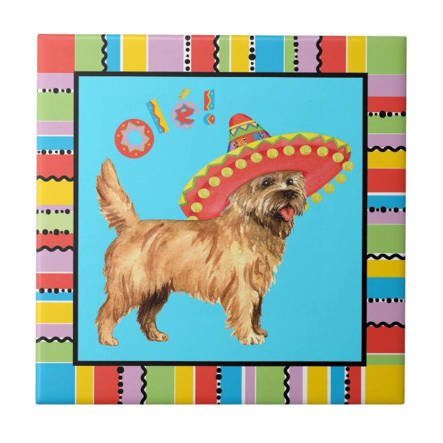 Fiesta Cairn Terrier Tile (Front)