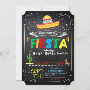 Fiesta Celebration Hispanic Heritage Month Party Invitation