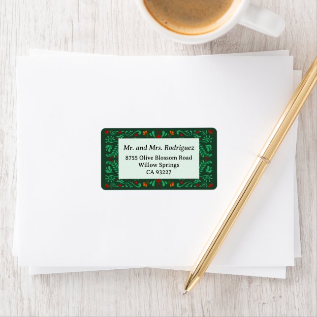 Fiesta Christmas Return Address Label (Insitu)
