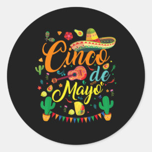 Fiesta Cinco De Mayo Funny Mexican Party 5 De Mayo Classic Round Sticker