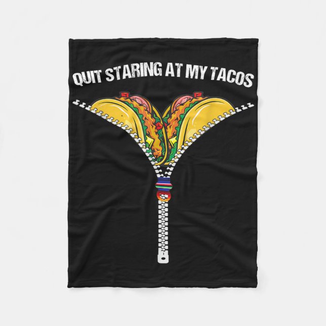 Fiesta Cinco De Mayo Funny Mexican Quit Staring At Fleece Blanket (Front)