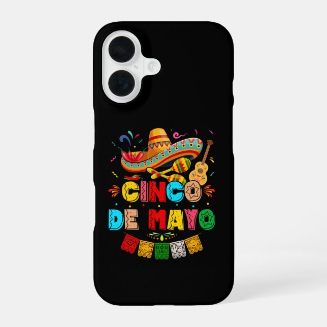 Fiesta Cinco de Mayo iPhone 16 Case (Back)