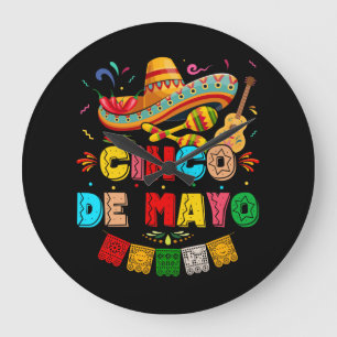 Fiesta Cinco de Mayo Large Clock