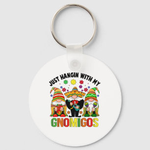 Fiesta Cinco De Mayo With My Gnomies Funny Mexican Key Ring