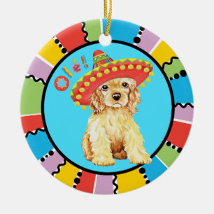 Fiesta Cocker Spaniel Ceramic Tree Decoration