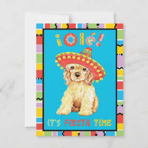Fiesta Cocker Spaniel Invitation