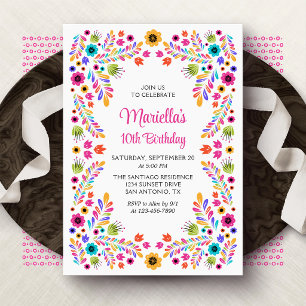 Fiesta Colourful Birthday Invitation