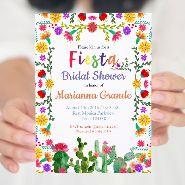 Fiesta Colourful Bridal Shower Invitation (Creator Uploaded)