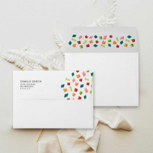 Fiesta Colourful Bridal Shower Invitation Envelope