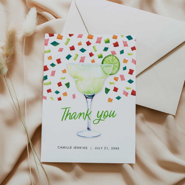 Fiesta Colourful Bridal Shower Thank you Card (Fiesta Bridal Shower thank you card)