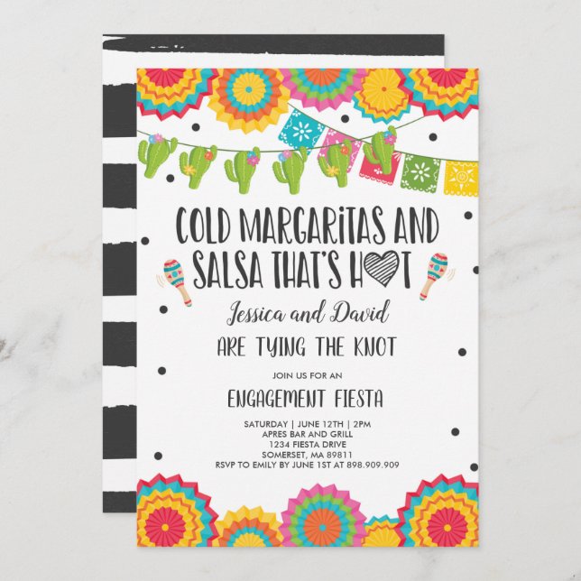 Fiesta Couples Engagement Party Bridal Fiesta  Invitation (Front/Back)