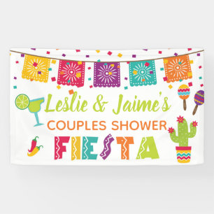 Fiesta Couples Shower Banner - White Background