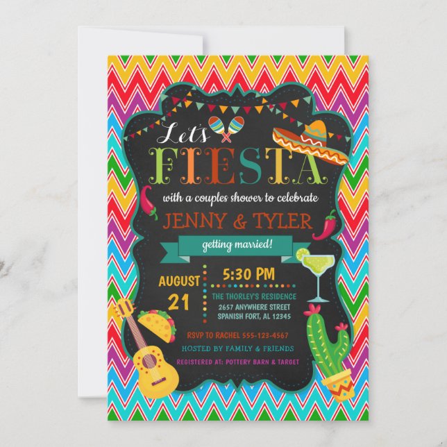 Fiesta Couples Shower Invitation (Front)